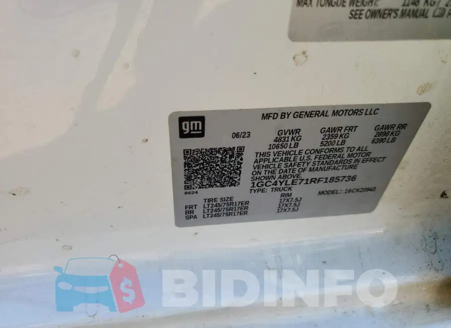 1GC4YLE71RF185736 Photo# 12