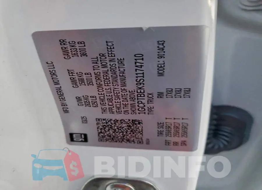 1GCPTBEK9S1174710 Photo# 12