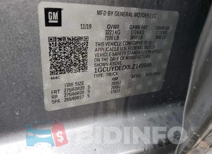 1GCUYDED0LZ149845 Photo# 12