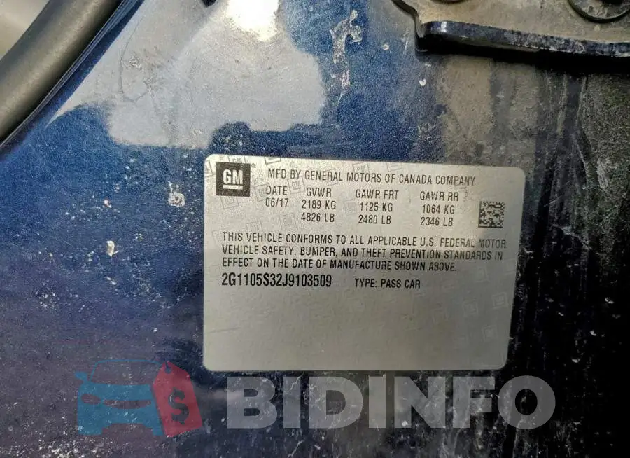 2G1105S32J9103509 Photo# 12