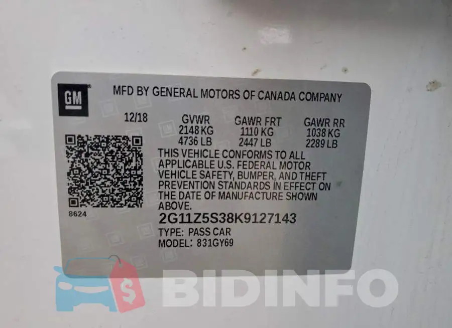 2G11Z5S38K9127143 Photo# 13