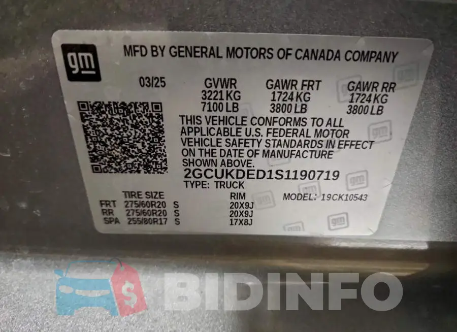 2GCUKDED1S1190719 Photo# 12