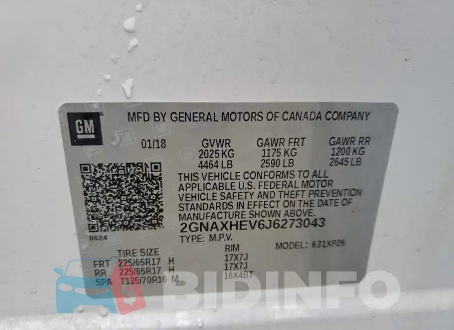2GNAXHEV6J6273043 Photo# 14