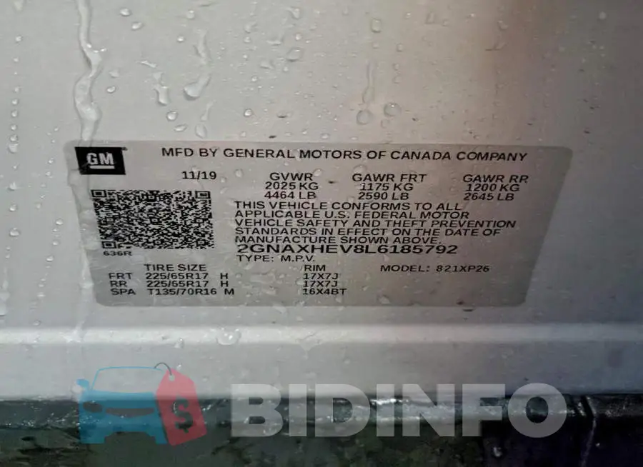 2GNAXHEV8L6185792 Photo# 12