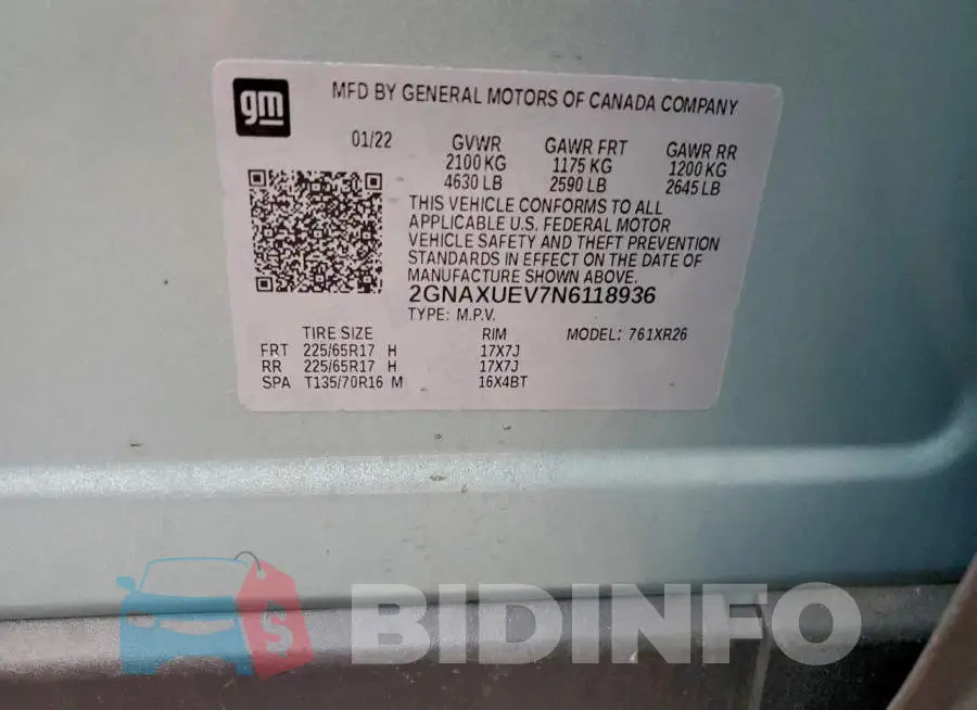 2GNAXUEV7N6118936 Photo# 12