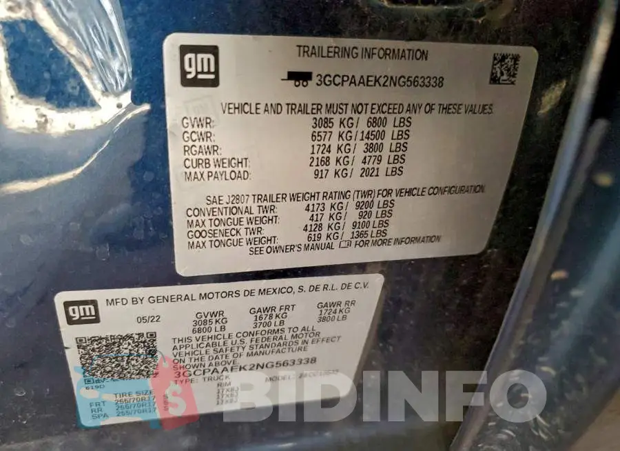 3GCPAAEK2NG563338 Photo# 12