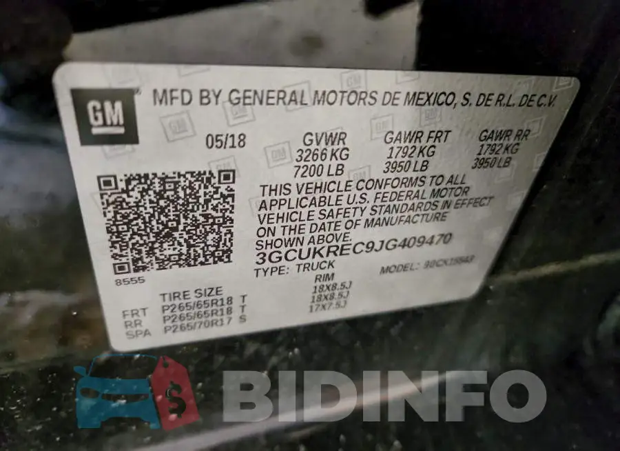 3GCUKREC9JG409470 Photo# 13