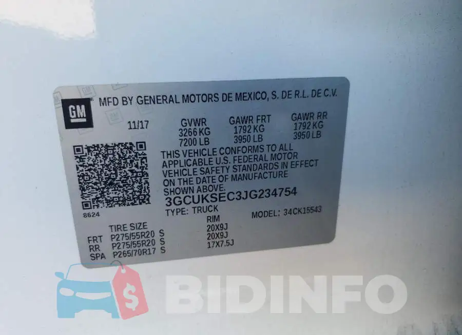3GCUKSEC3JG234754 Photo# 12