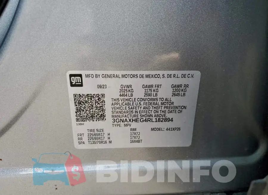 3GNAXHEG4RL182894 Photo# 13