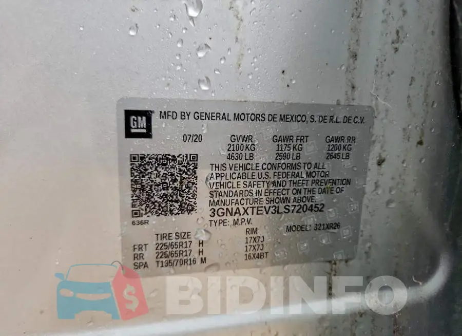 3GNAXTEV3LS720452 Photo# 14