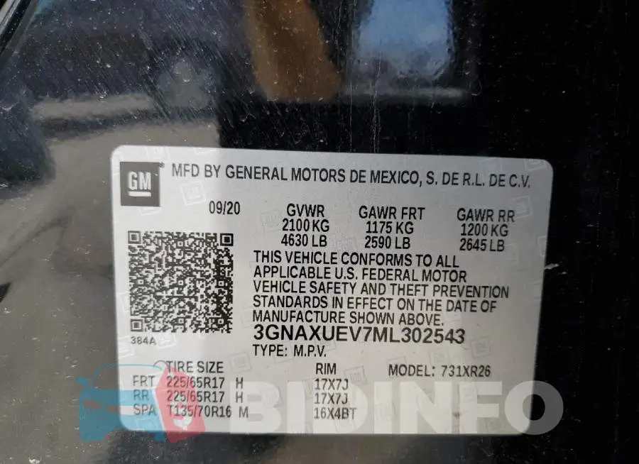 3GNAXUEV7ML302543 Photo# 14