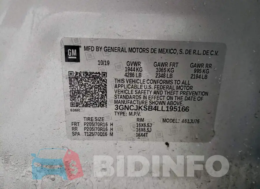 3GNCJKSB4LL195166 Photo# 13