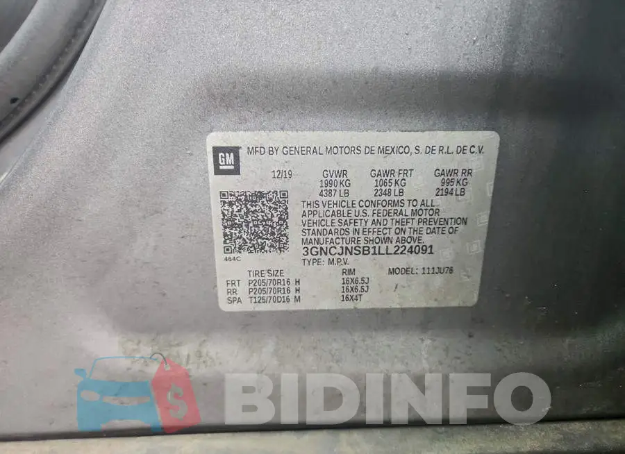 3GNCJNSB1LL224091 Photo# 12