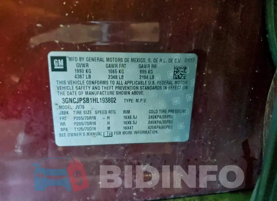 3GNCJPSB1HL193802 Photo# 12