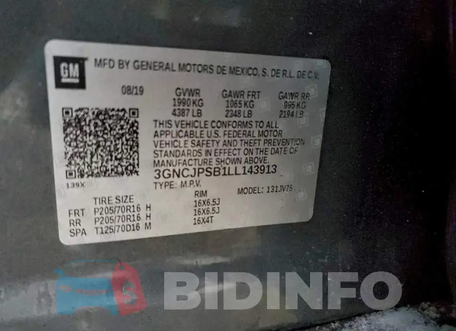 3GNCJPSB1LL143913 Photo# 14