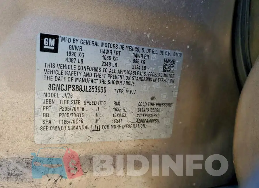 3GNCJPSB8JL263950 Photo# 13