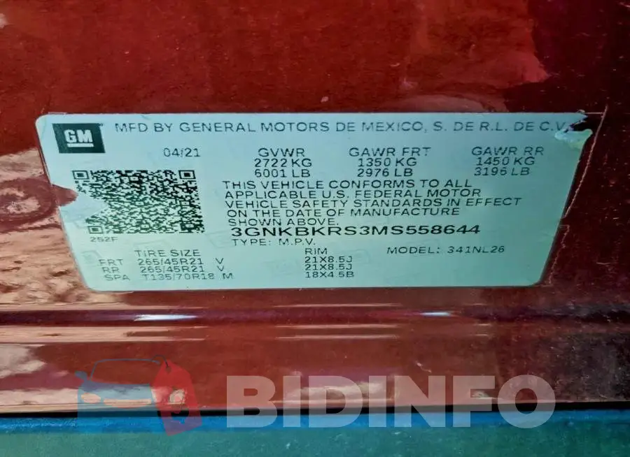 3GNKBKRS3MS558644 Photo# 13