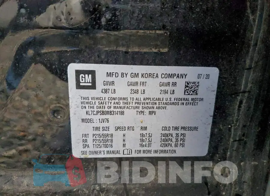 KL7CJPSB0MB314188 Photo# 13