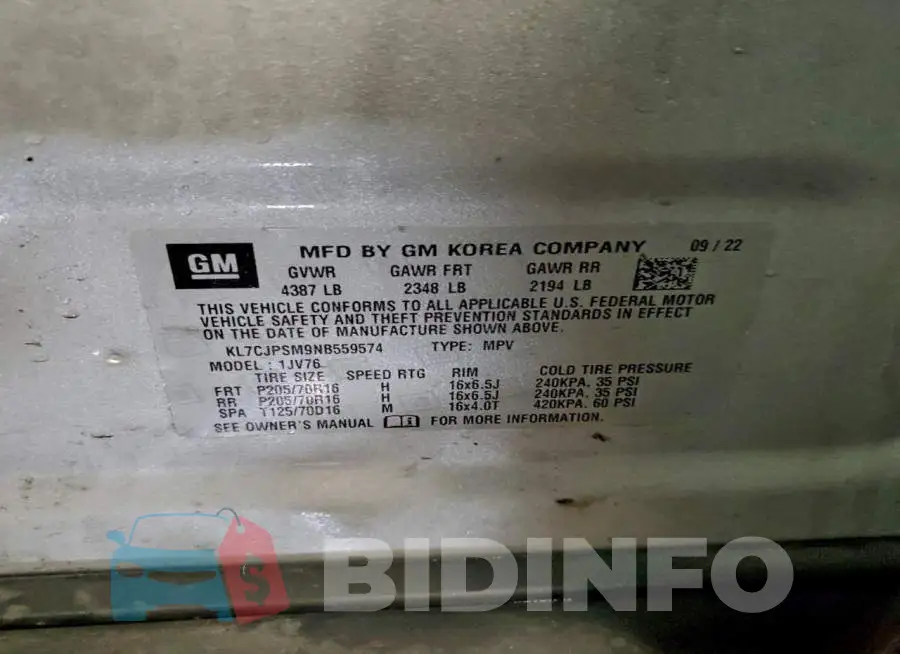 KL7CJPSM9NB559574 Photo# 14
