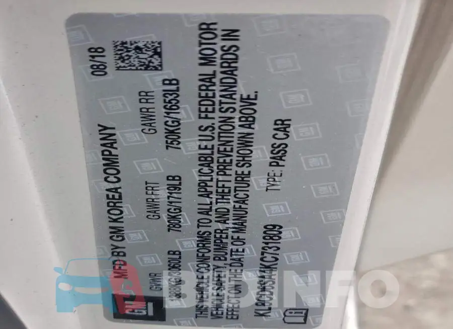KL8CD6SA4KC731809 Photo# 12