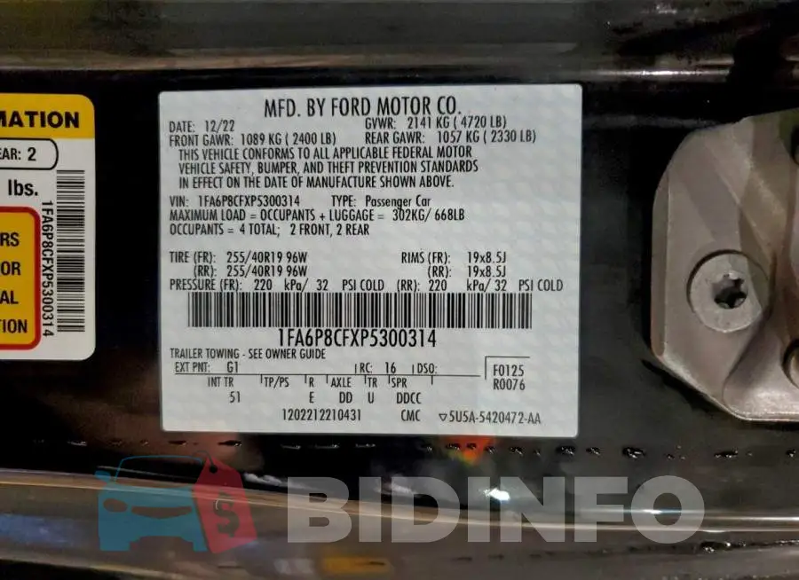 1FA6P8CFXP5300314 Photo# 12