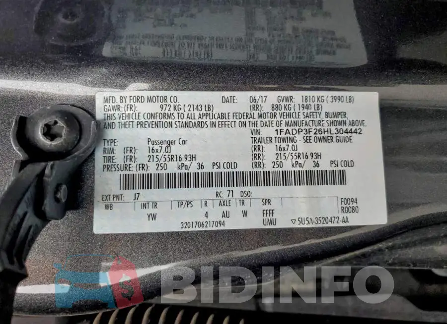 1FADP3F26HL304442 Photo# 12