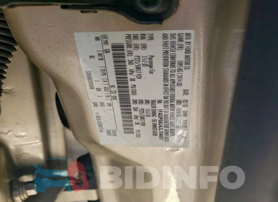 1FADP5AU4JL104007 Photo# 14