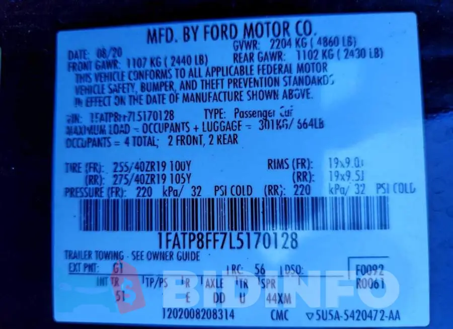 1FATP8FF7L5170128 Photo# 12