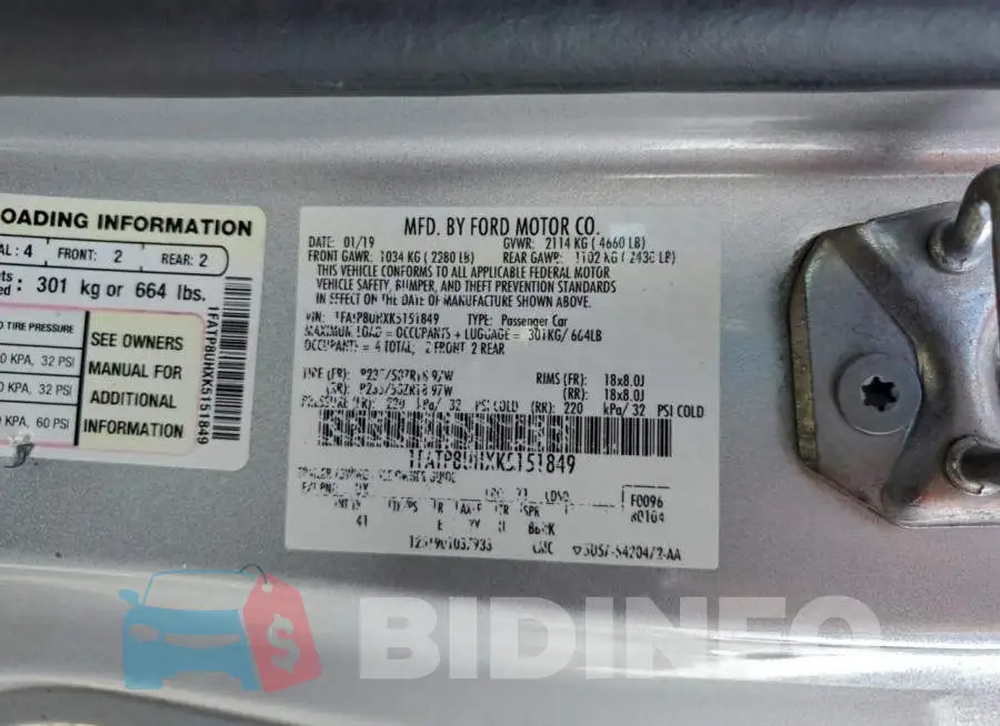 1FATP8UHXK5151849 Photo# 12