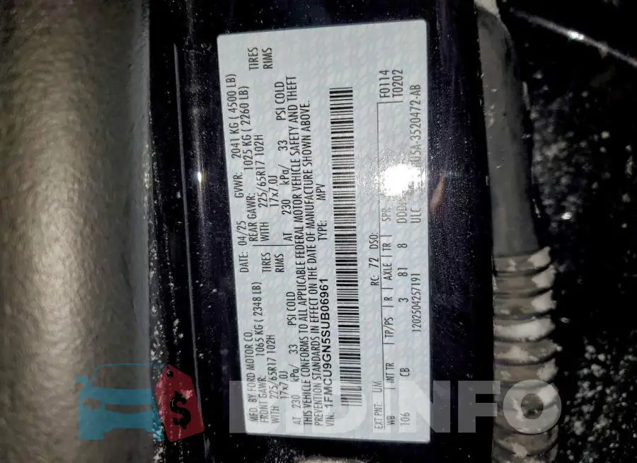 1FMCU9GN5SUB06961 Photo# 13