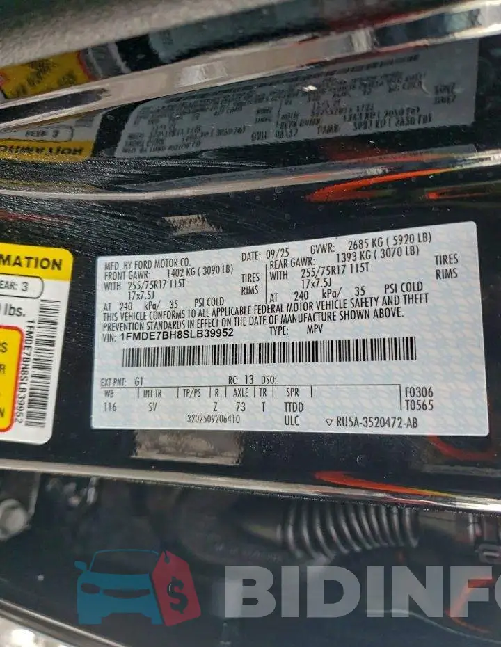 1FMDE7BH8SLB39952 Photo# 13