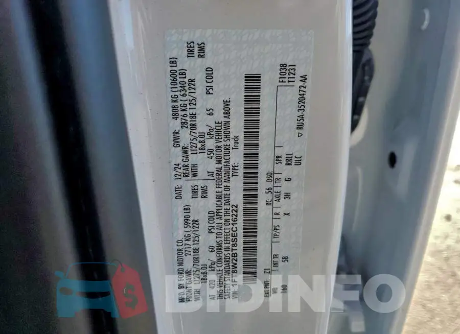1FT8W2BT8SEC16222 Photo# 13
