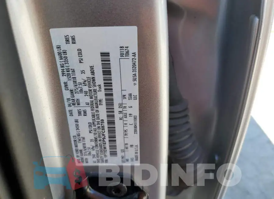 1FTEW1EP9JFC88759 Photo# 12