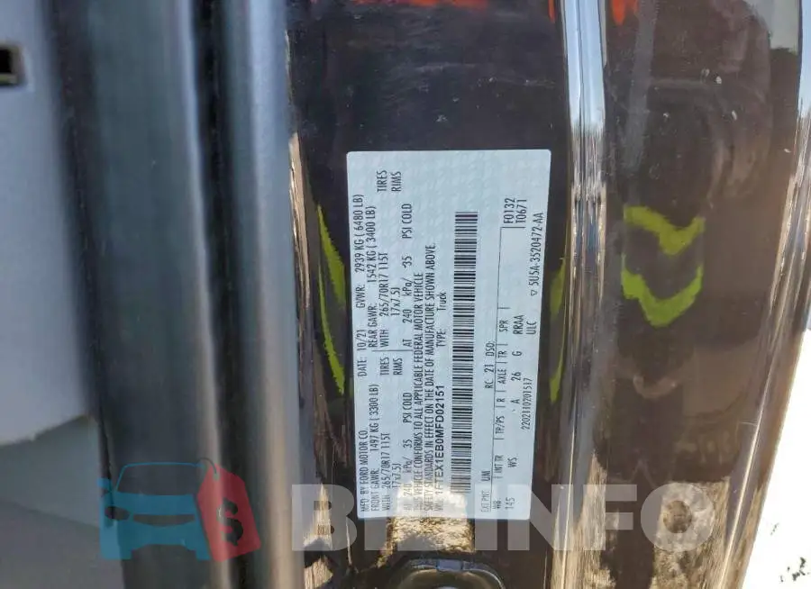 1FTEX1EB0MFD02151 Photo# 12