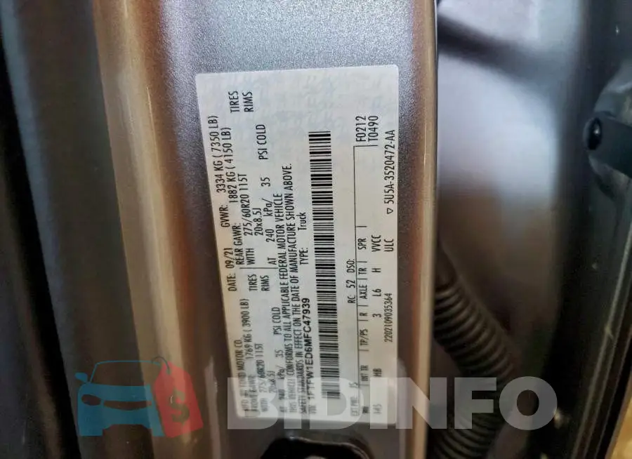 1FTFW1ED6MFC47939 Photo# 12
