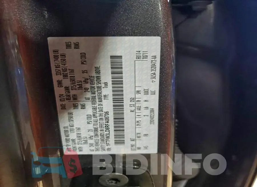 1FTFW3LD8RFA08706 Photo# 13