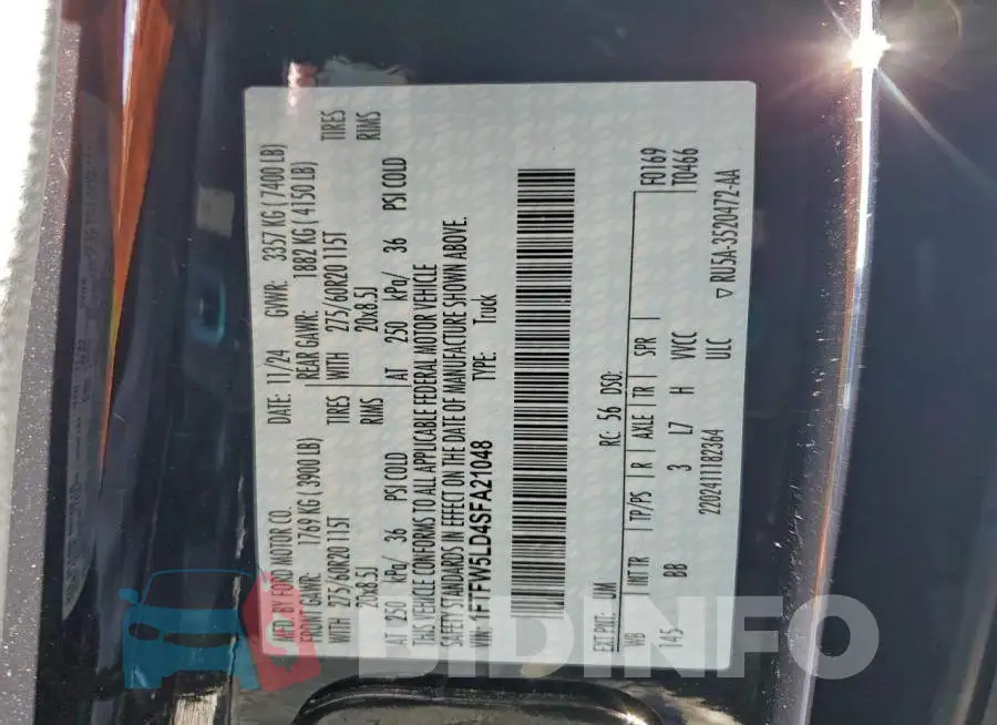 1FTFW5LD4SFA21048 Photo# 12