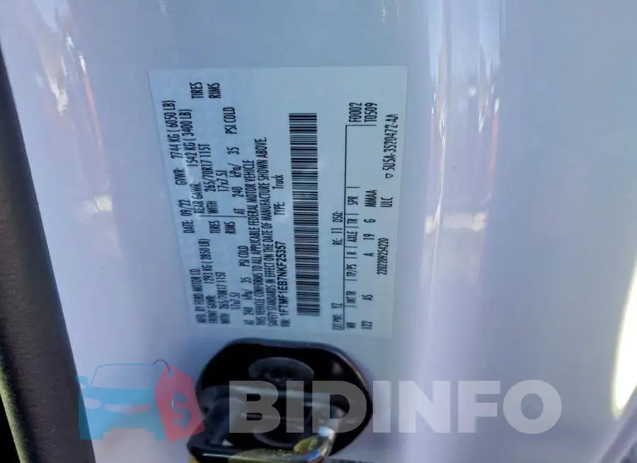 1FTMF1EB7NKF25357 Photo# 12