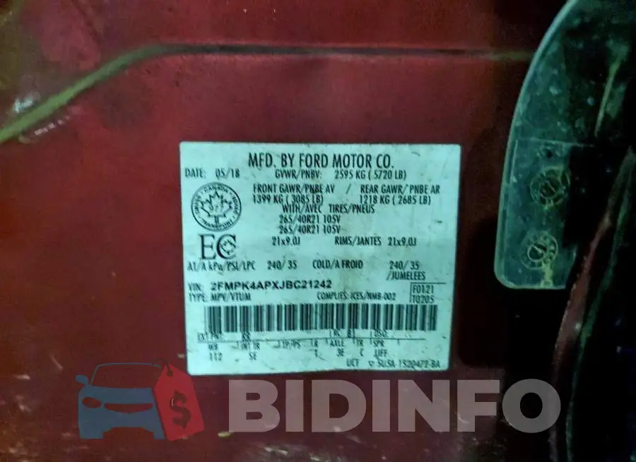 2FMPK4APXJBC21242 Photo# 13