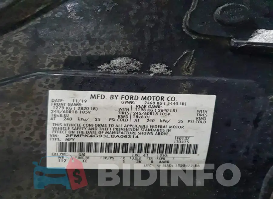 2FMPK4G93LBA06314 Photo# 13