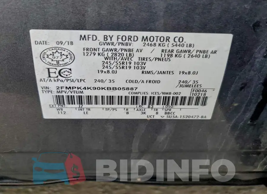 2FMPK4K90KBB05887 Photo# 14