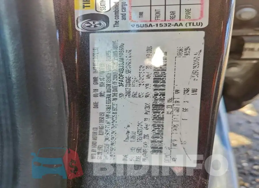 3FADP4BJ3JM105906 Photo# 12