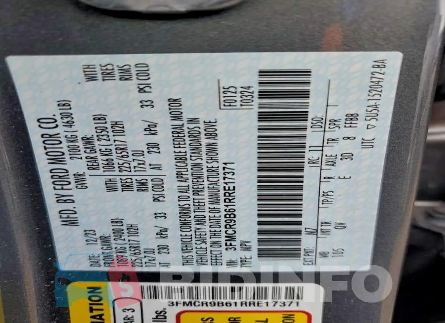 3FMCR9B61RRE17371 Photo# 14