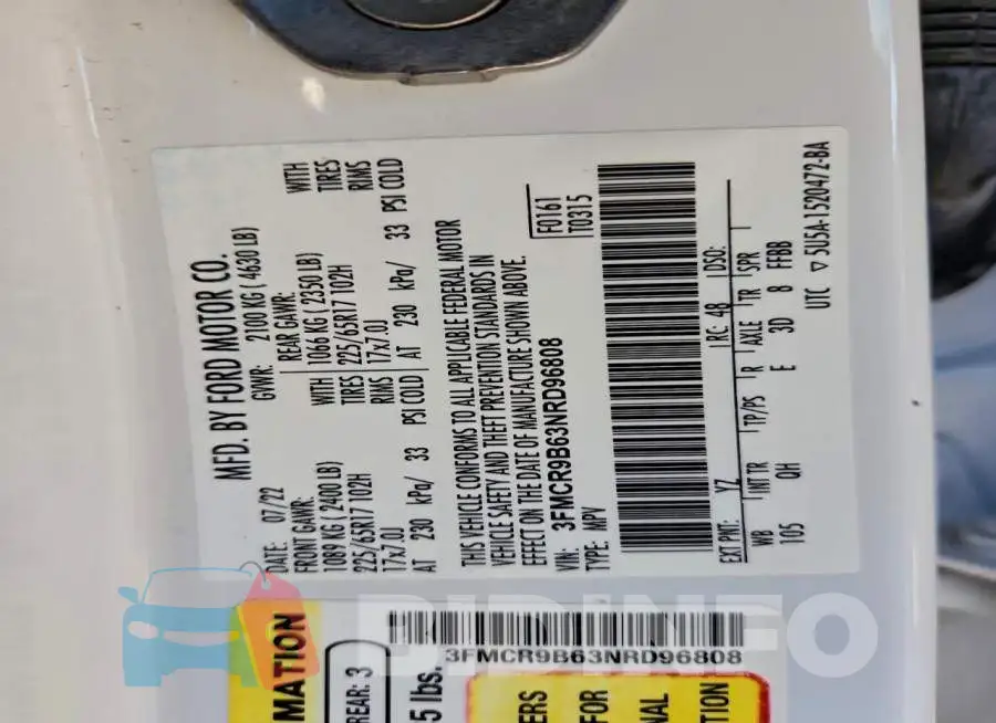 3FMCR9B63NRD96808 Photo# 13