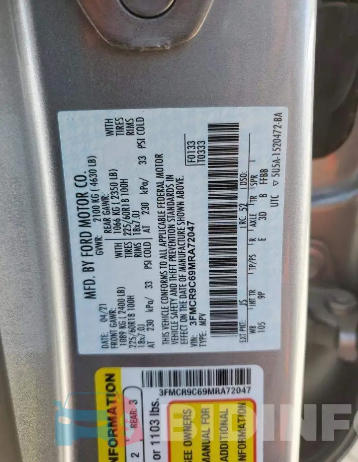 3FMCR9C69MRA72047 Photo# 13