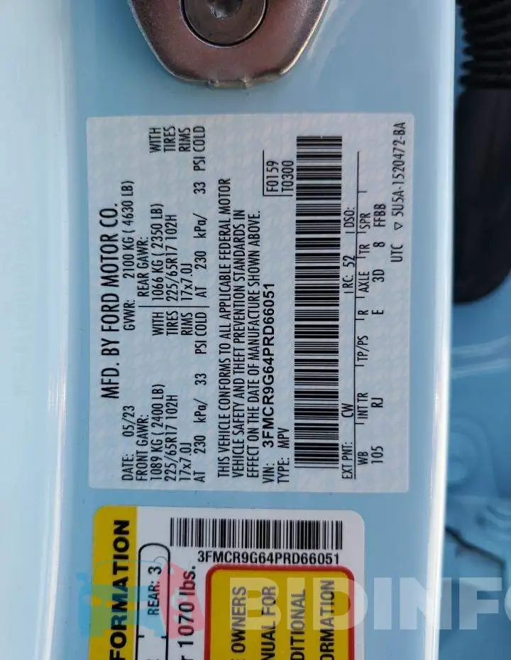 3FMCR9G64PRD66051 Photo# 13