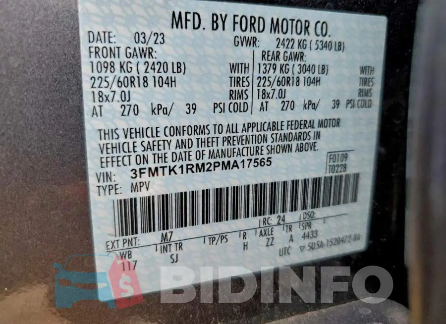 3FMTK1RM2PMA17565 Photo# 12