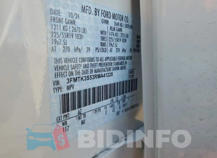 3FMTK3S53RMA41228 Photo# 12
