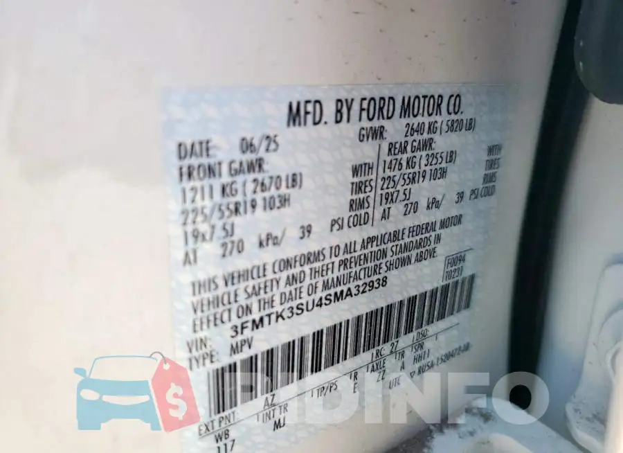 3FMTK3SU4SMA32938 Photo# 14
