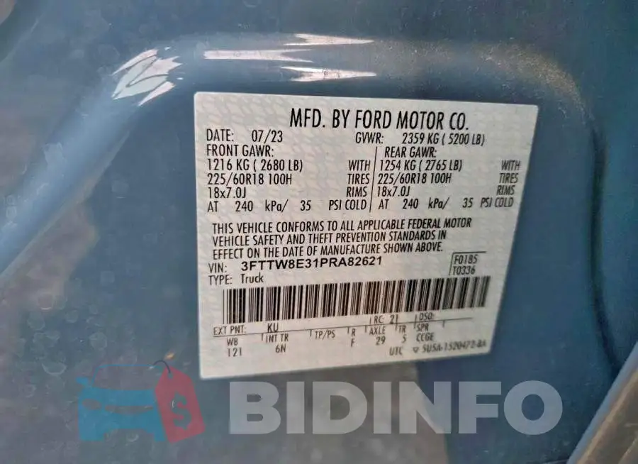 3FTTW8E31PRA82621 Photo# 12